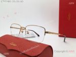 Faux Cartier Santos de Eyeglasses ct0348o Gold Half frame